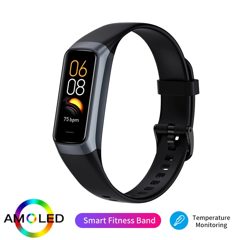 LIGE Amoled Smart Watch Band Women Heart Rate Blood Waterproof Fitness Tracker