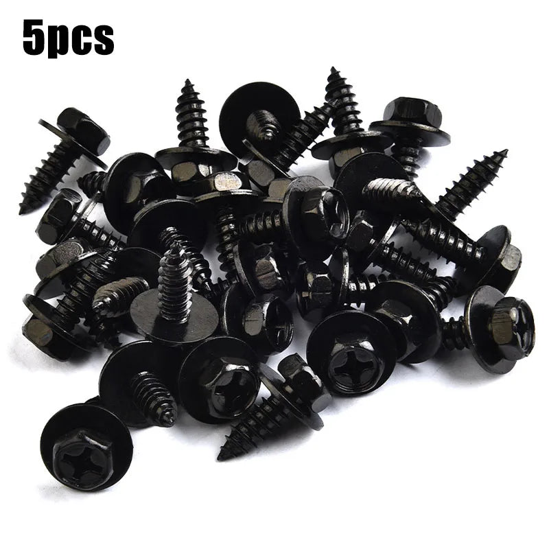 Car Bumper Fender Fastener Clip Hex Head Self Tapping Screws Universal Car Fender Splash Seal Guards Rivet Clip Screws Fasteners