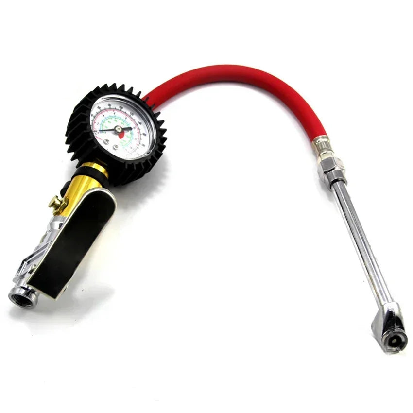 Heavy Duty Tire Pressure Gauge With Leakproof Air Hose