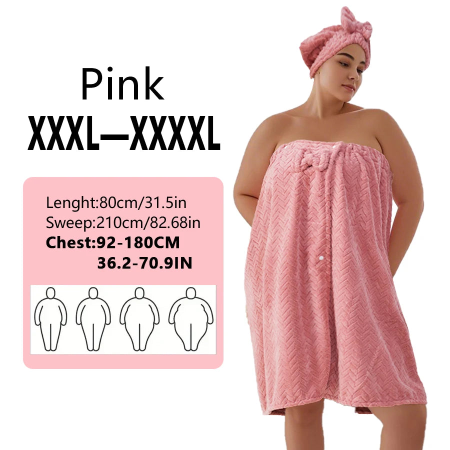 Wheat Ear Bath Towel Set, Including 1 Dry Hair Cap and 1 Bath Skirt, Soft and Absorbent, A Great Match for The Bathroom