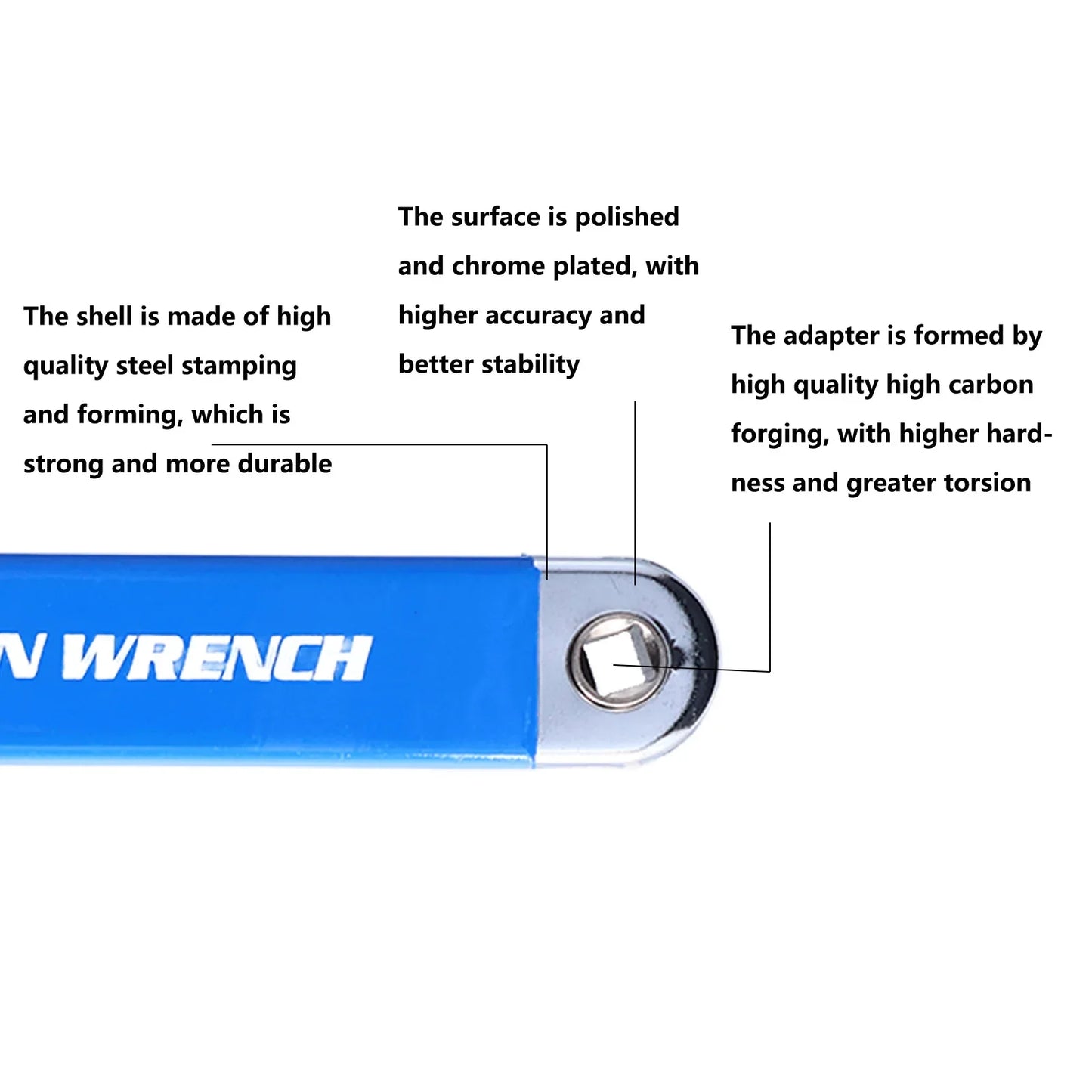 Tight Spaces Extension Tool 1/2 in. 1/4 in. 3/8 in. Auto Repair Tool Home Tool Set Professional Zero Offset Extension Wrench
