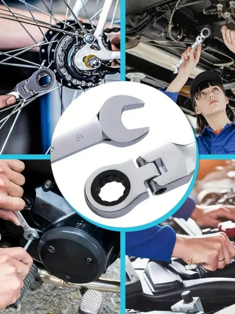 12-Piece Chrome Vanadium Steel Combination Wrench Set,Rust-Proof Hand Tools for Auto Repair & Household Use, Practical Tool Gift