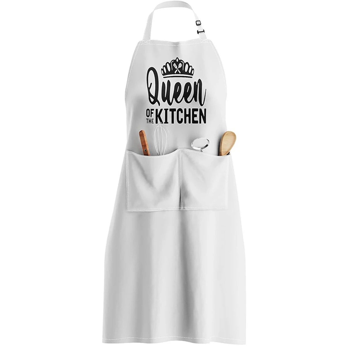 Polyester Neck Adjustable Apron Letter Style Home Kitchen Holiday Gift Kitchen Accessories