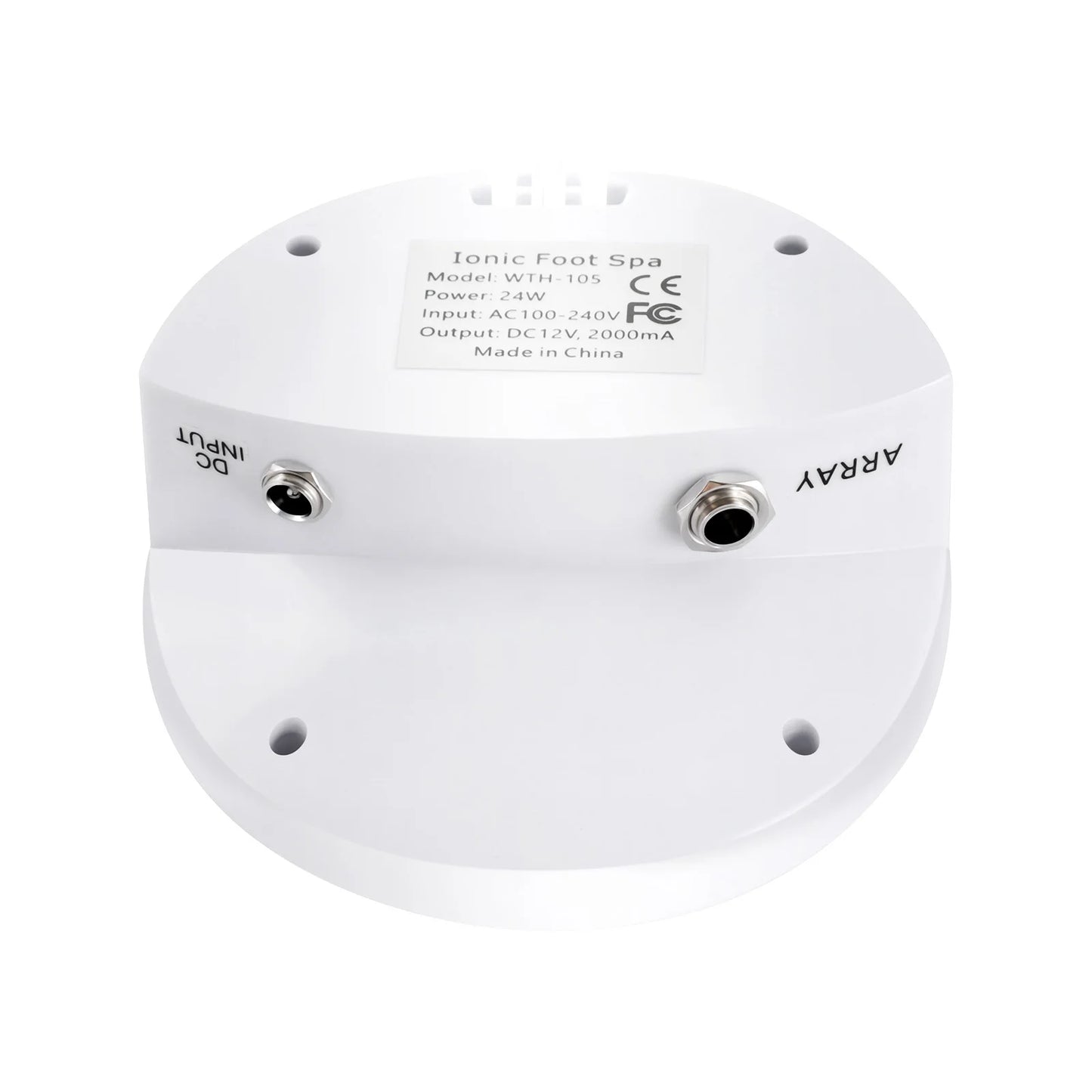 Ionic Foot Bath Detox Machine - Portable Foot Spa with 30-Minute Timer for Home Use - White