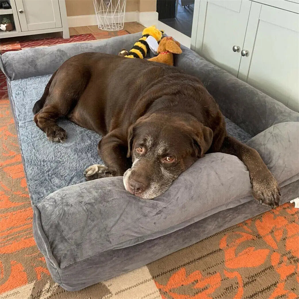 Extra Large Orthopedic Dog Bed with Removable Washable Cover Soft Sponge Foam Cushion