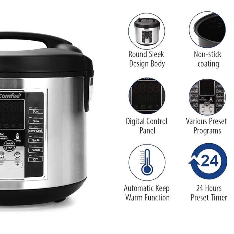 Household Rice Cooker 12 Cooking Programs Large Capacity Programmable High-End Rice Cooker
