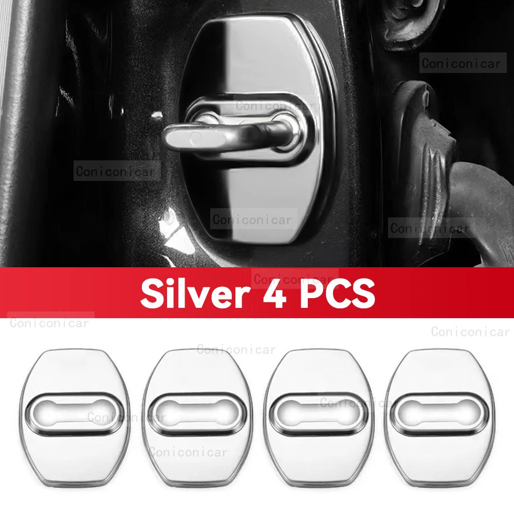 For BAIC BJ30 2024 2025 Auto Car Door Lock Buckle Cover Latch Anti Rust Protect Stainless Steel Accessories Decoration