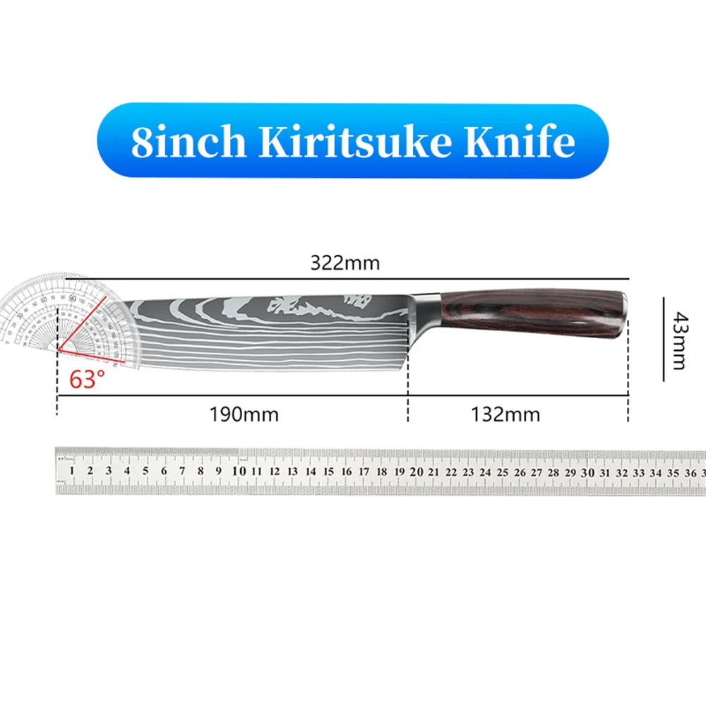 8 Inch Kitchen Knife High Carbon Steel Hand Forged Chef Knife
