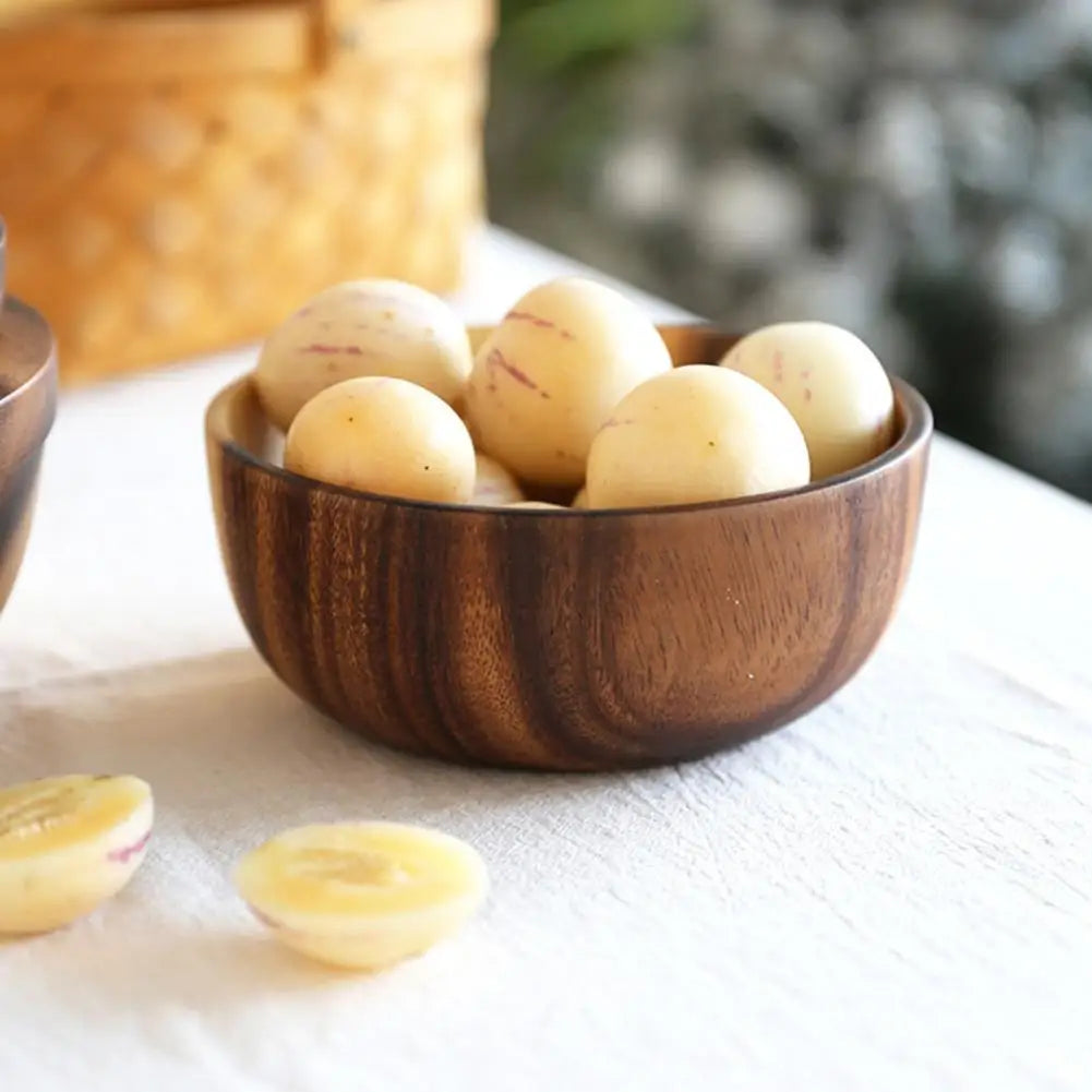 Eco Friendly Wooden Salad And Soup Bowl For Kitchen