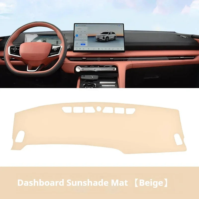 For Changan 2 3 Generation CS75 Plus 2022 Leather Car Dashboard Sun Shade Mat Instrument Desk Non-slip Cover leather Accessories