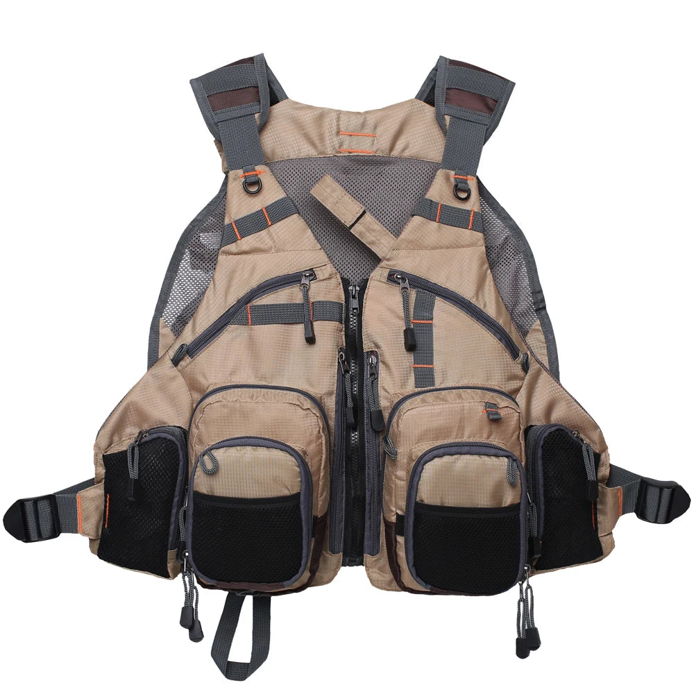 Fly Fishing Vest for Men Women, Comfortable Adjustable Fishing Vest with Multi-Pockets