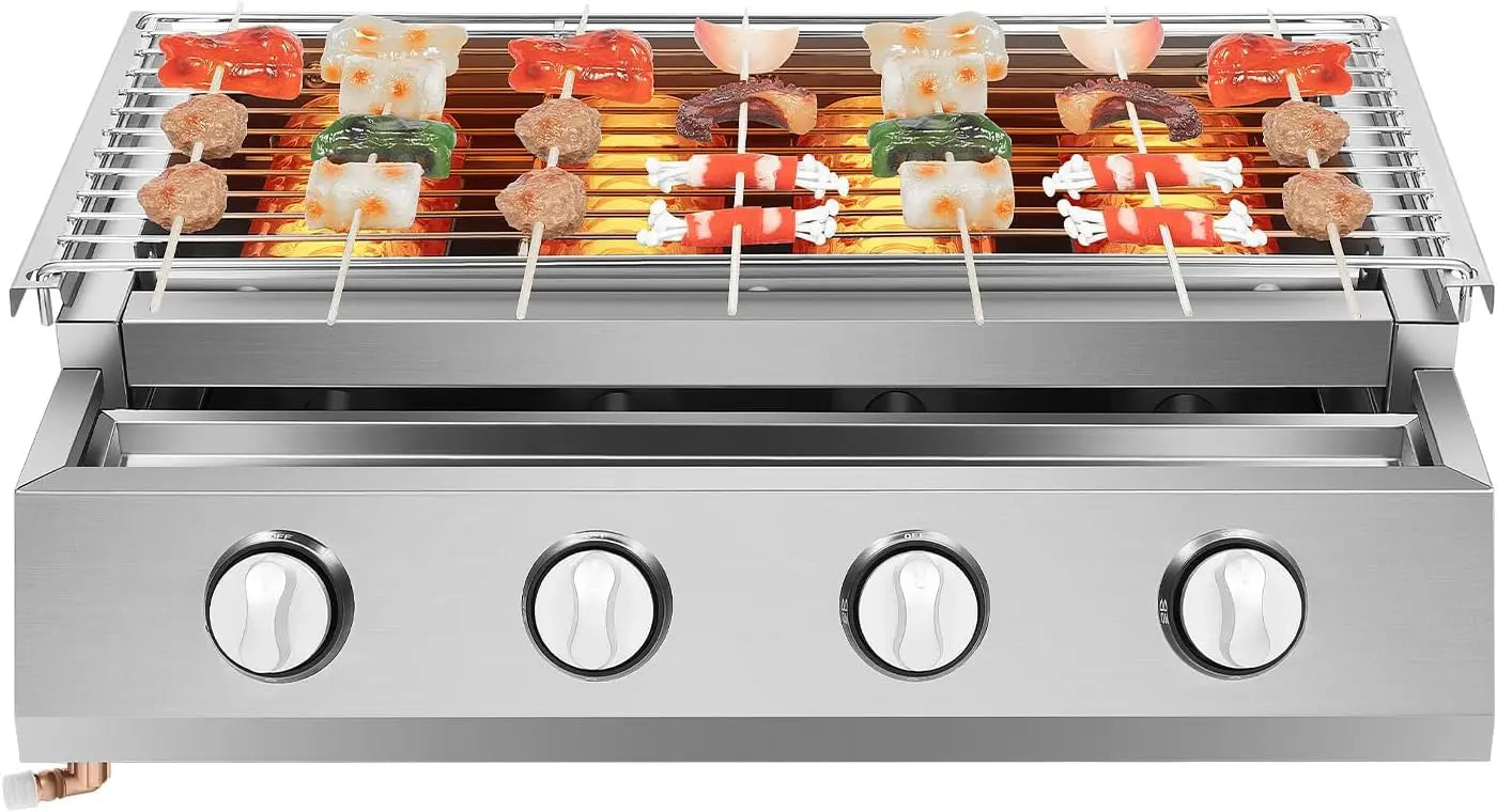 BBQ Grill LPG Tabletop Barbecue Cooking Stove Outdoor Grill