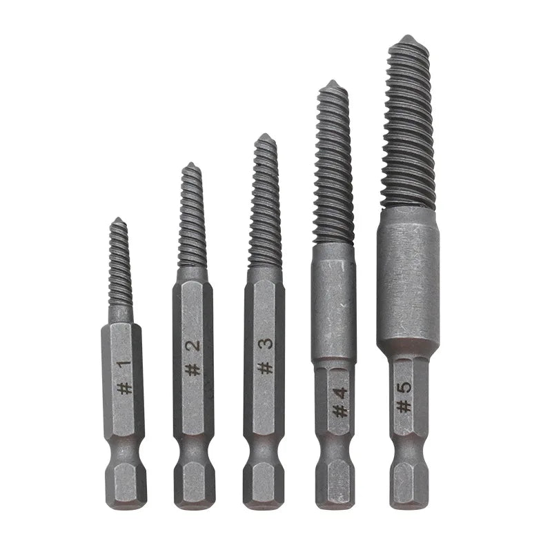 10pc Hexagonal Shank Broken Head Screw Extractor Screw Broken Head Screwdriver for Taking out Electric Drill Tool Set