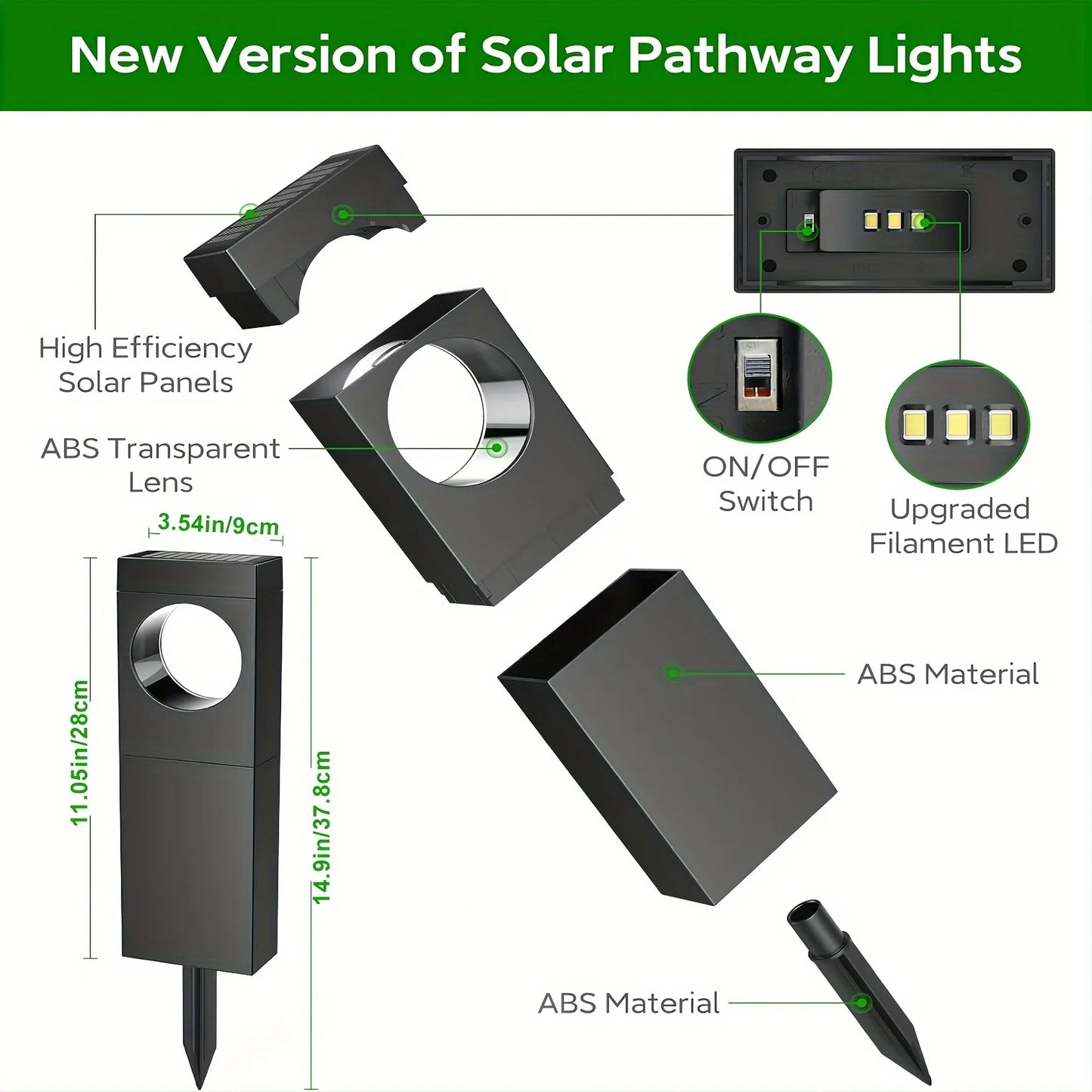 4/6Pack Super Bright Solar Lights for Outdoor Decor