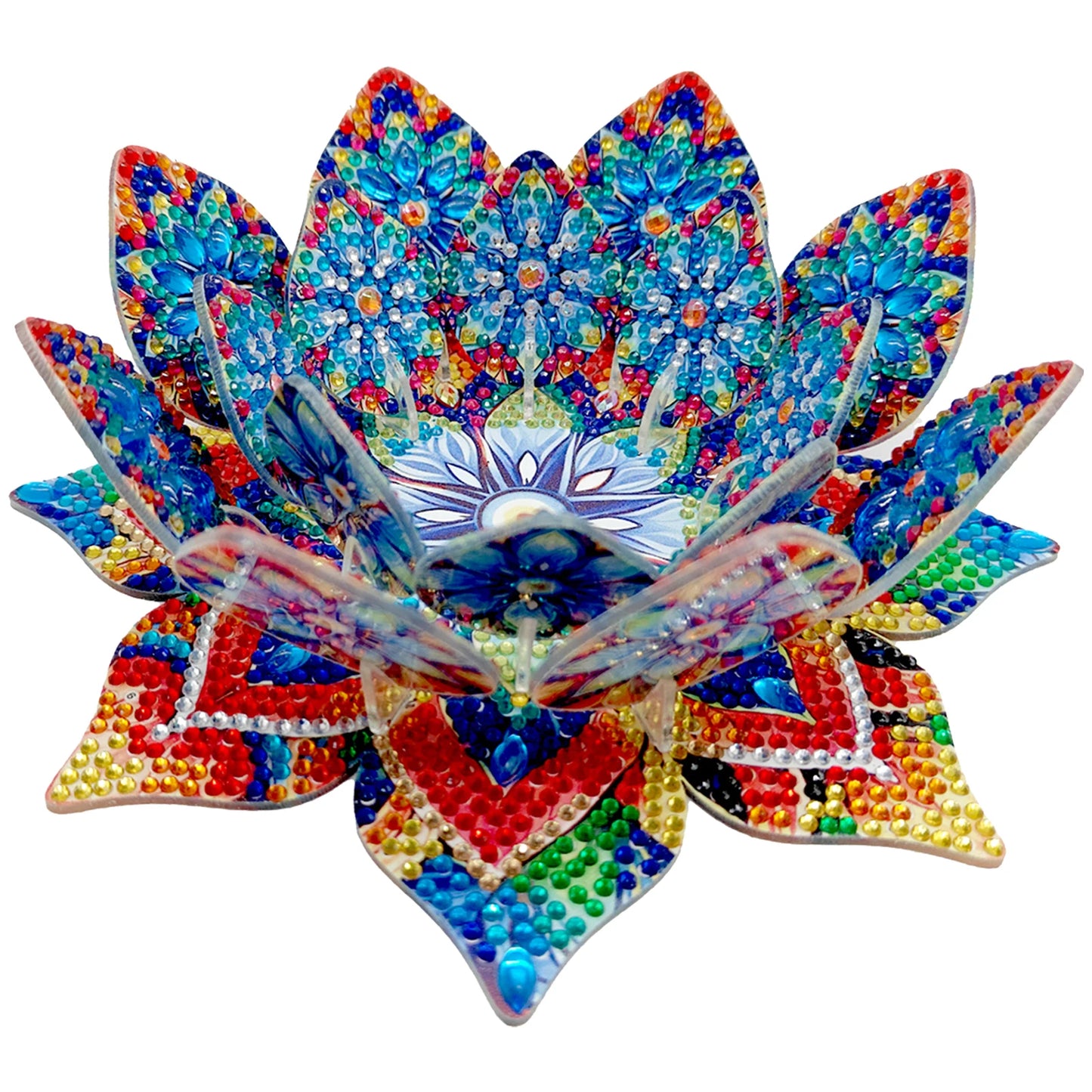 Lotus Candlestick DIY Diamond Tabletop Ornaments Kit Diamond Painting Tabletop Decorations for Adult Beginner Home Office Decor