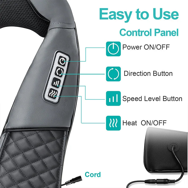 Medcursor Electric Neck And Back Massager With Heat