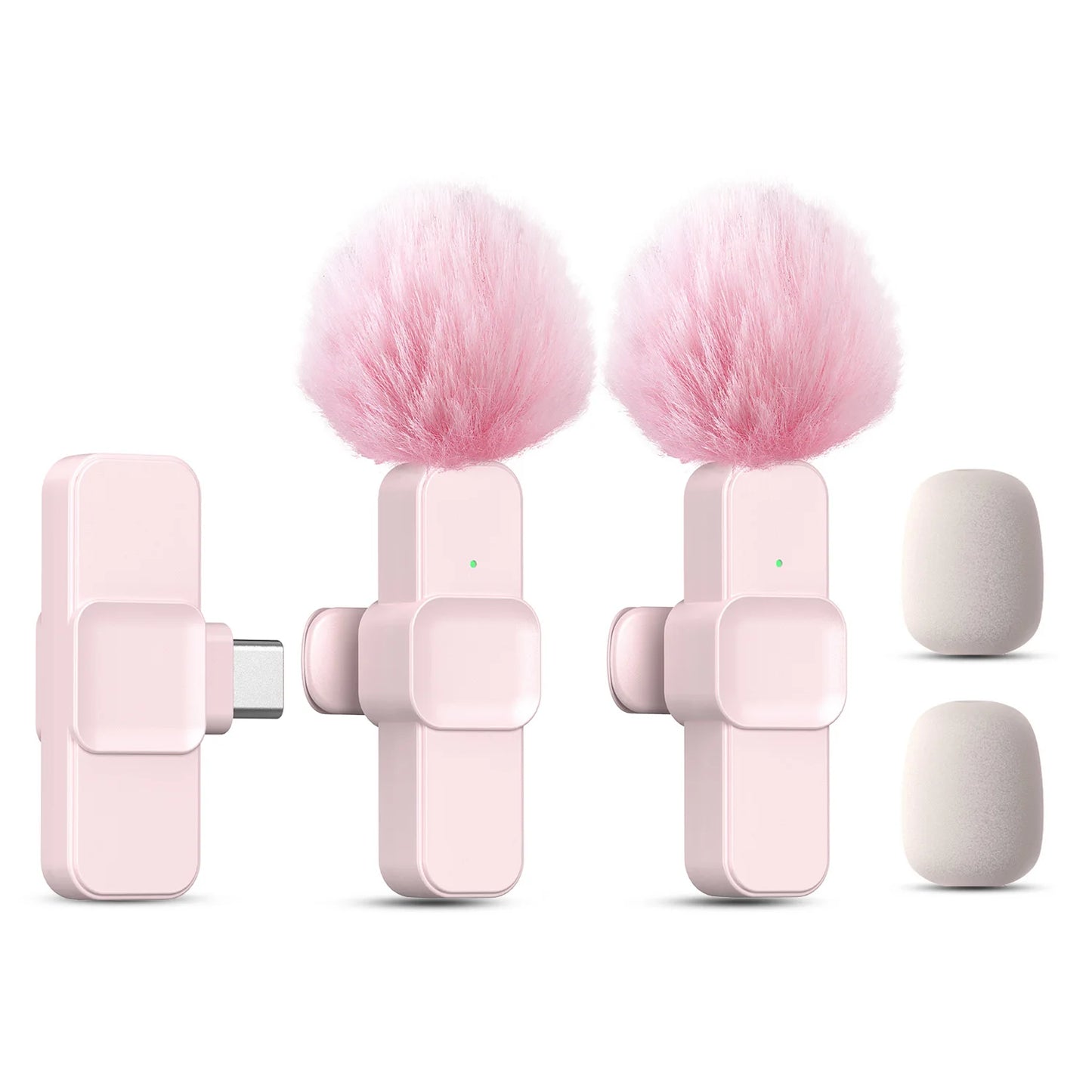 New Wireless Lavalier Microphone Portable Audio Video Recording Mini Microphone for Android PC Camera Live Gaming Phone
