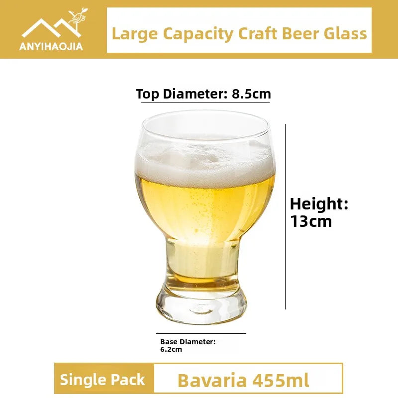 Large Capacity IPA Beer Glass Pub Commercial Pint Cup Craft Beer Mug Creative Personalized Wheat Beer Cup Crystal Glass