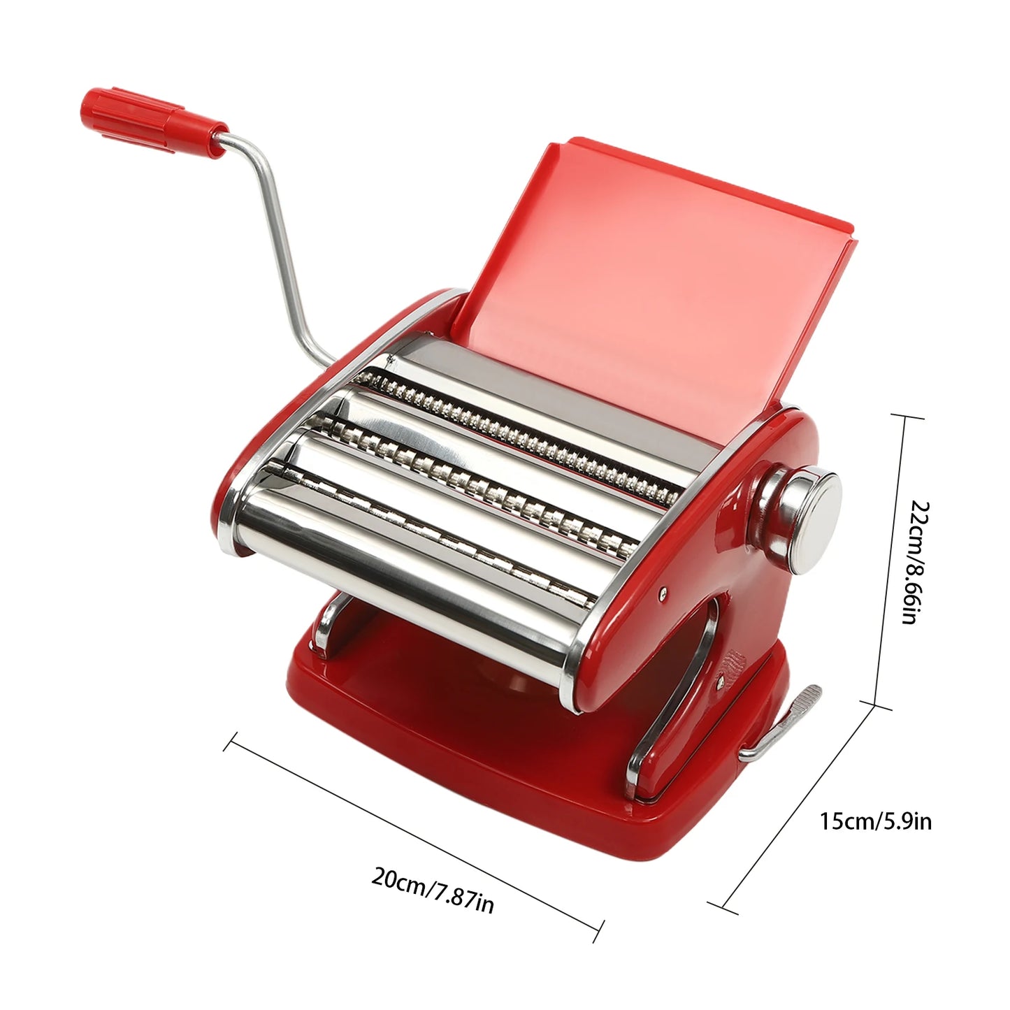 Manual Pasta Maker Machine Stainless Steel with 6 Settings