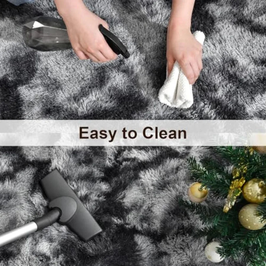 Super Soft Shaggy Rugs Fluffy Carpets 9x12 Feet Indoor Modern Plush Area Rugs for Living Room Bedroom Room Nursery Home Decor U