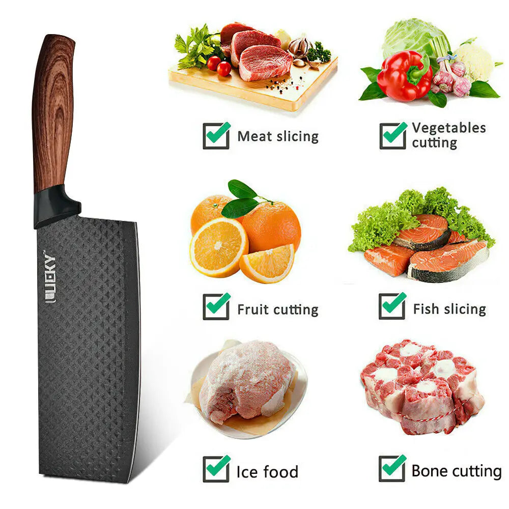 6pcs High Carbon Stainless Steel Knives Handmade Forged Cleaver