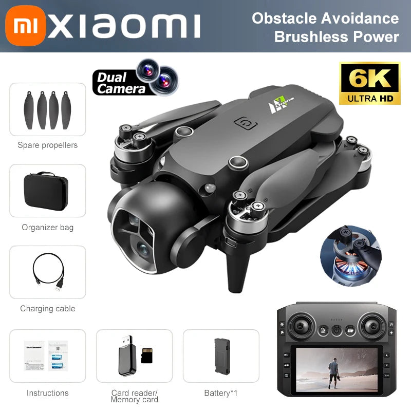 Xiaomi M7 GPS Drone 8K Aerial HD Dual Camera Intelligent Opstacle Avoidance Brushless Power Screen Remote Control GPS Drone