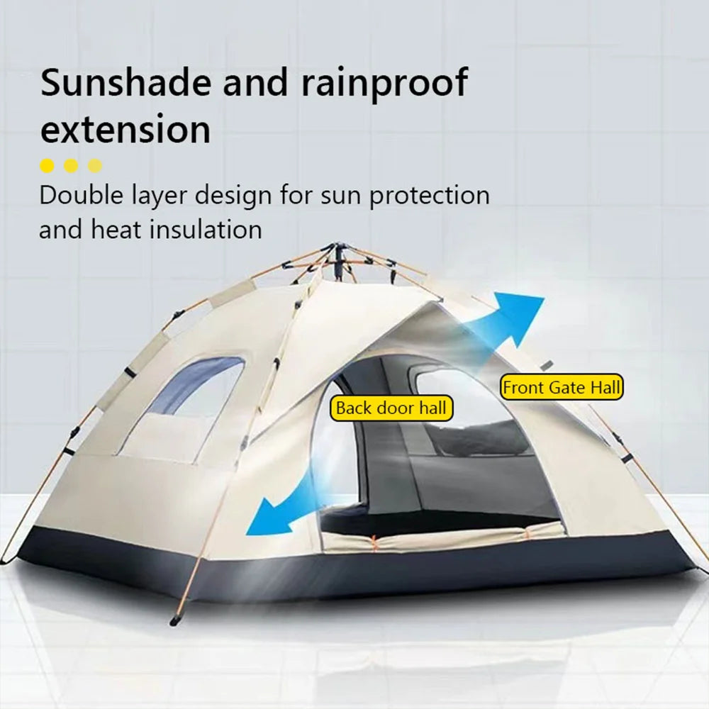 Automatic Quick Opening Camping Tent With Dual Doors