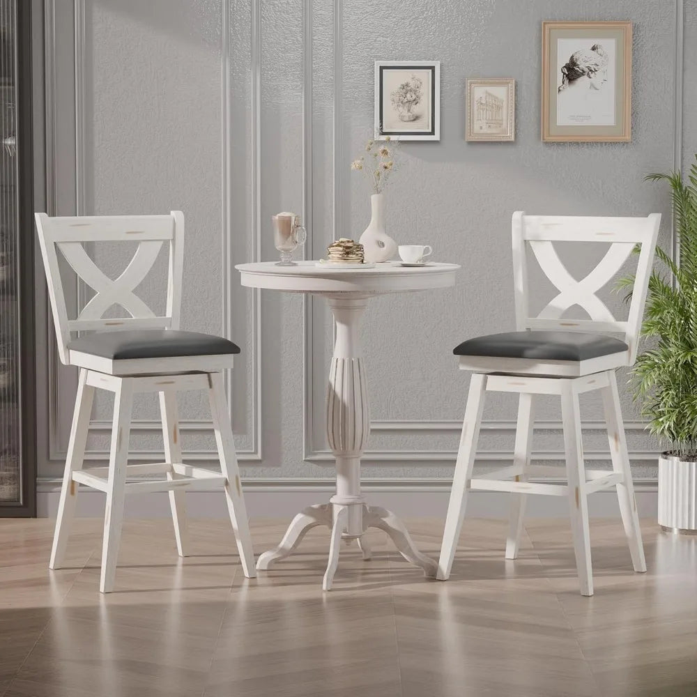 Repick XBack Bar Stools Package Of 4 Sturdier Swivel
