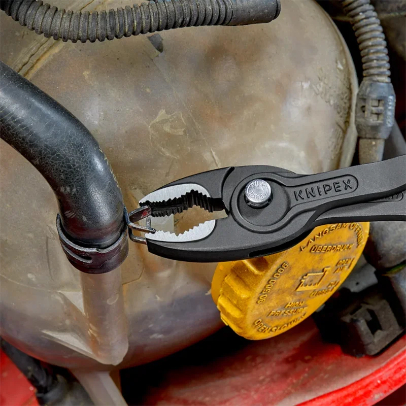 KNIPEX 82 02 200 8" Adjustable Carp Pliers - TwinGrip, Force-Saving Water Pump Pliers for Tight Fasteners