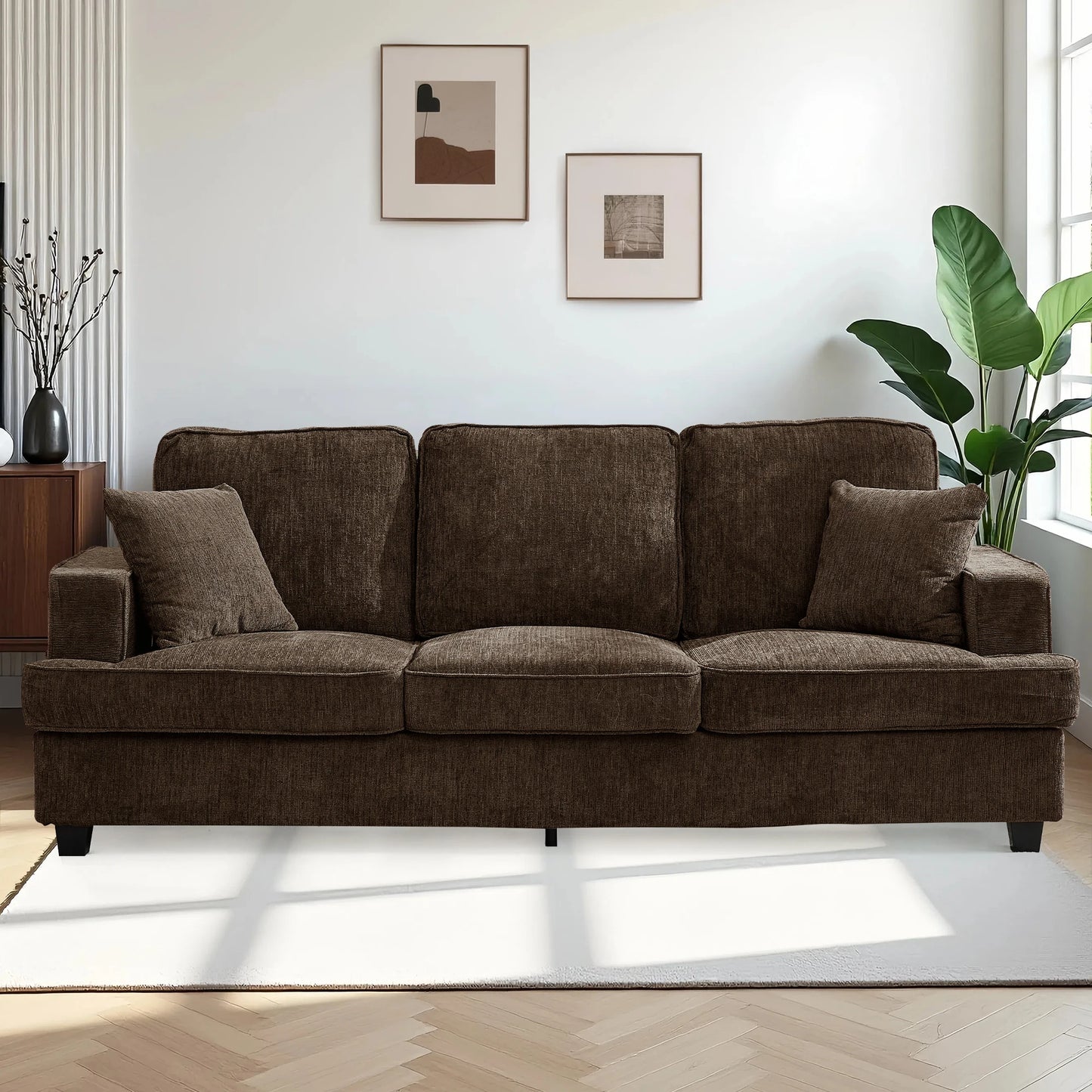 Premium Cloud Chenille Sofa For Elegant Living Room Style