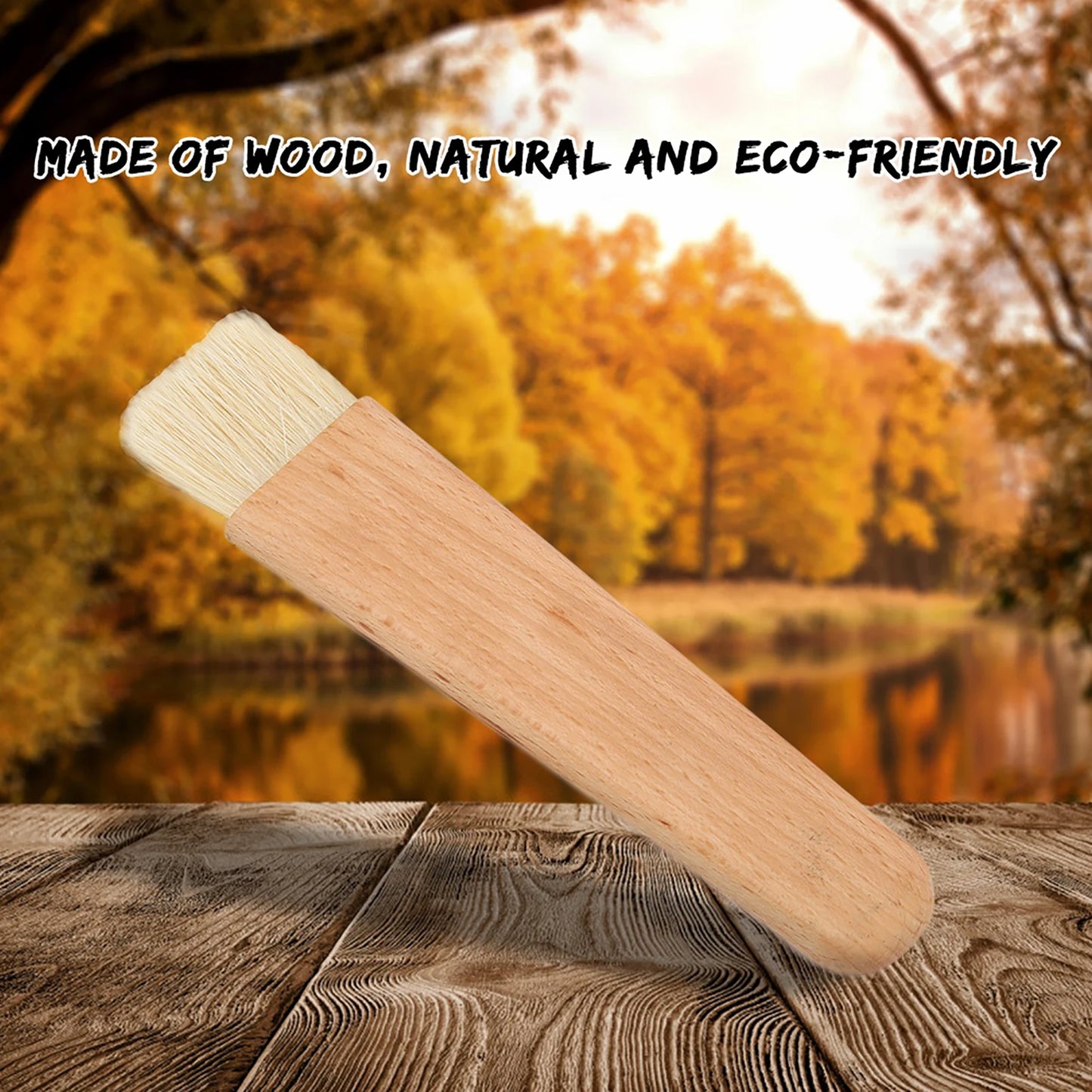 Butter Brush BBQ Oil Brush Wooden Barbecuing Baking Brush Kitchen Tool