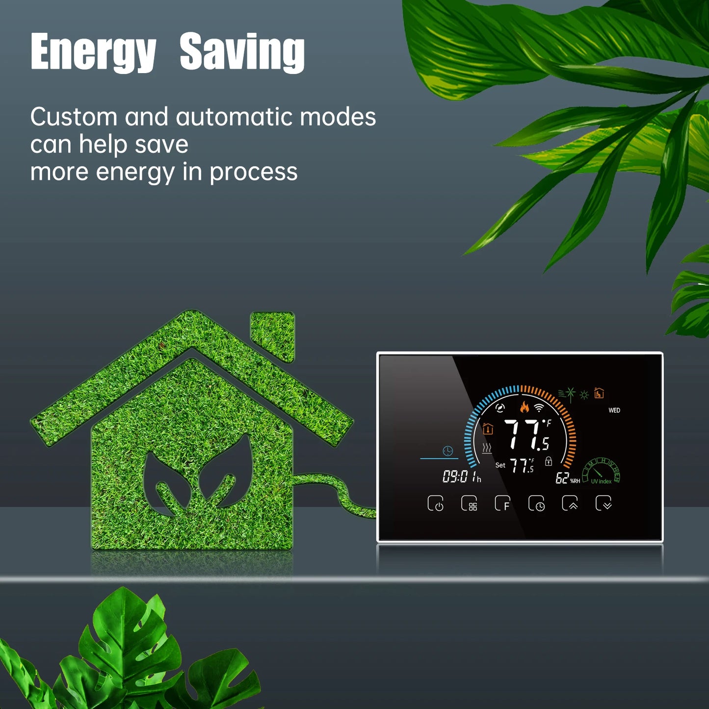 Programmable Smart WiFi Thermostat for Home with No C-Wire