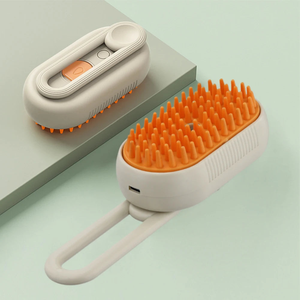 Usb Rechargeable Cat And Dog Grooming Brush With Spray