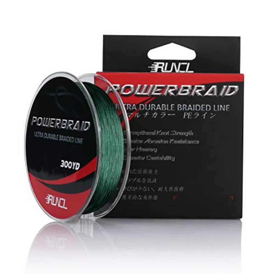 PowerBraid Fishing Line 4/8/9 Strands, Braided Fishing Line 300/500/1000Yds - Seamless Weaving Tech, Enhanced Coating Tech, Zer