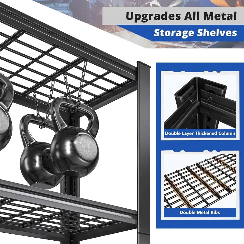 REIBII 3010LBS Storage Shelves 72 H Garage Heavy Duty Shelves