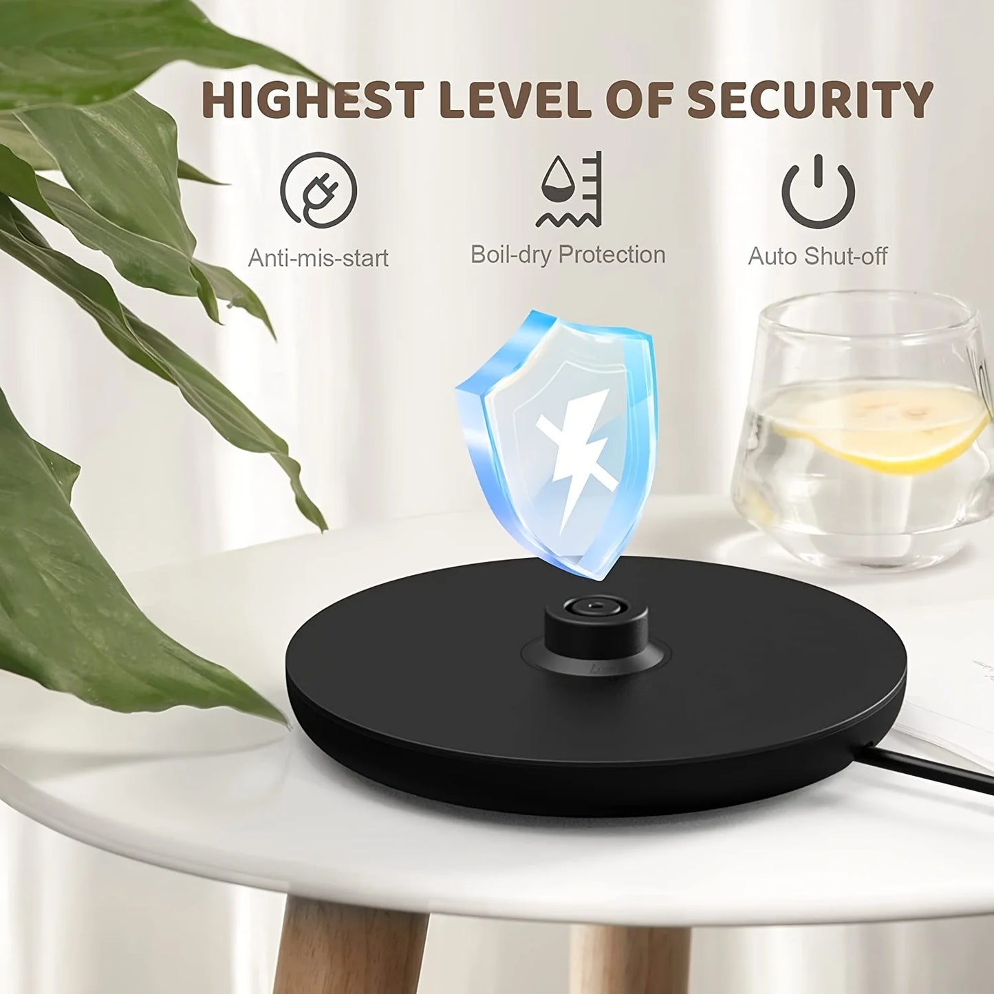 1pc 1.8QT Electric Kettle with Temperature Control 1100W