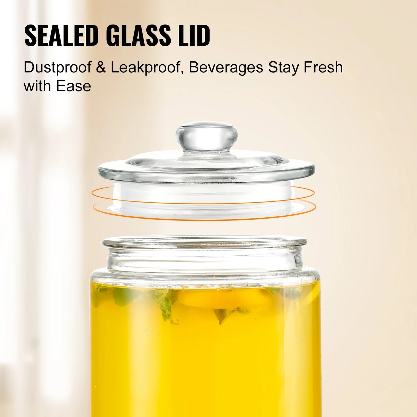 VEVOR Beverage Dispenser 2 Gallon with Stainless Steel Spigot