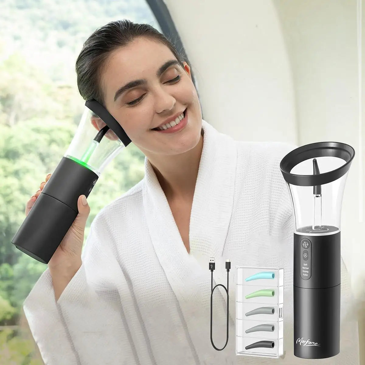 Duo He One Belt Replacement Silicone Head is a household portable ear wash and electric earwax cleaning tool. Four modes can mee