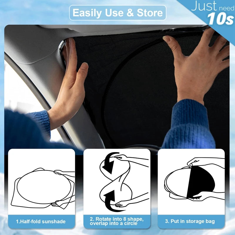 Car Window Sunshade Cover Sun Shade Windshield Visor Protector Windscreen Folding Auto UV Protection Curtain Styling Accessories