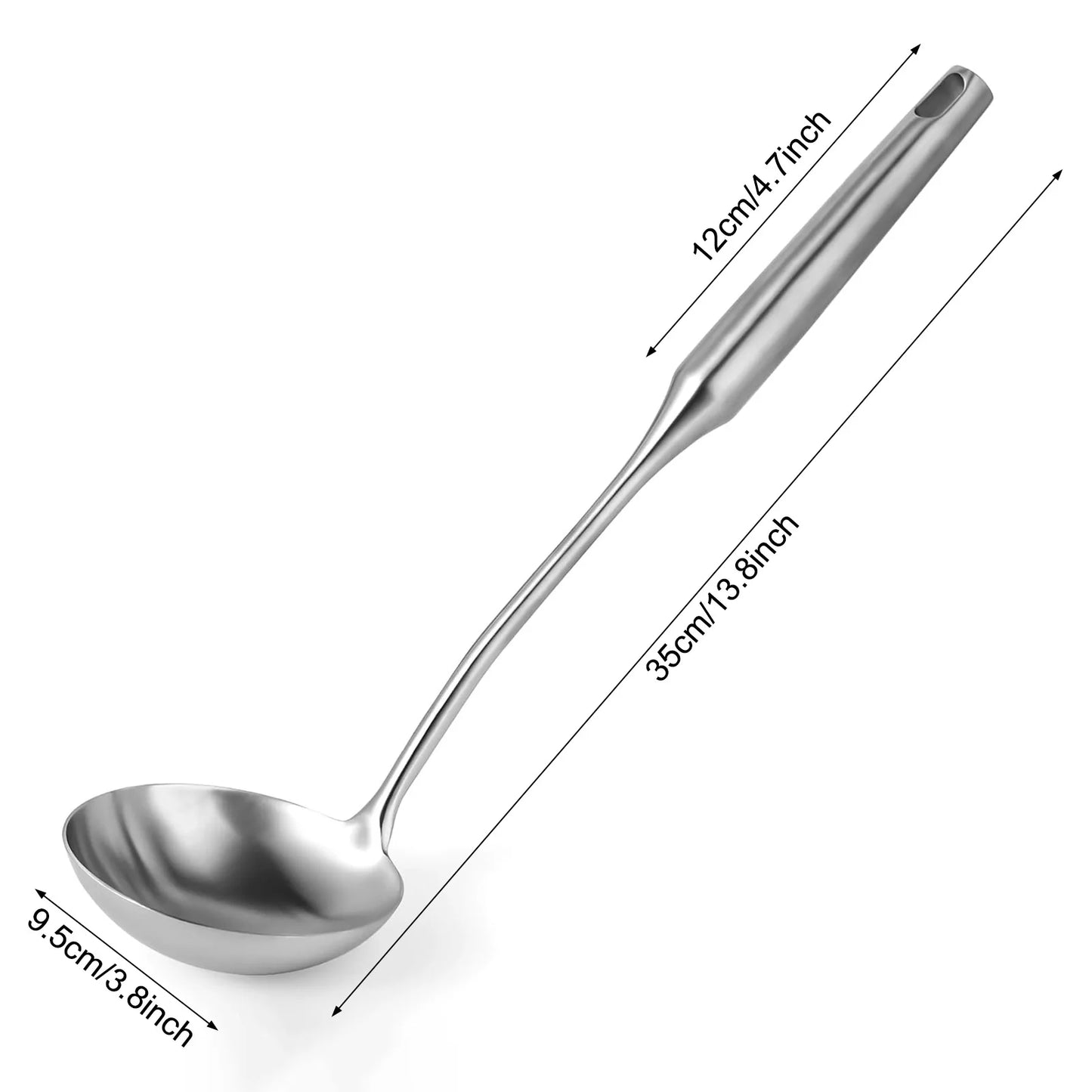 Stainless Steel Filter Oil Spoon Soup Fat Oil Separator Ladles Skimmer Spoon Long Handle Soup Colander Tools Kitchen Accessories