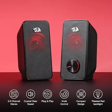 Redragon GS500 Stentor USB Gaming 2.0 Speakers Backlight