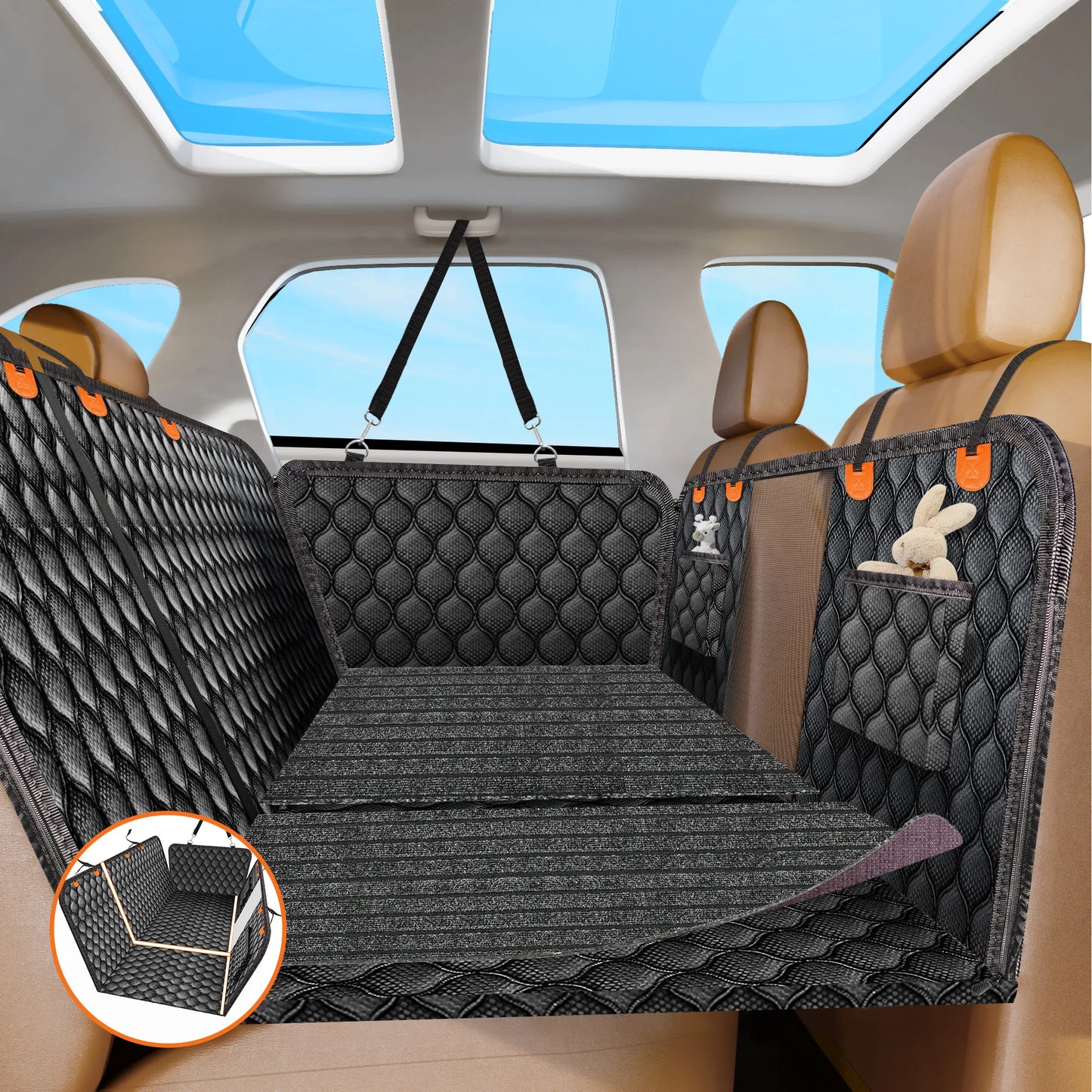 Back Seat Dog Cover With Non Slip Mat Waterproofing
