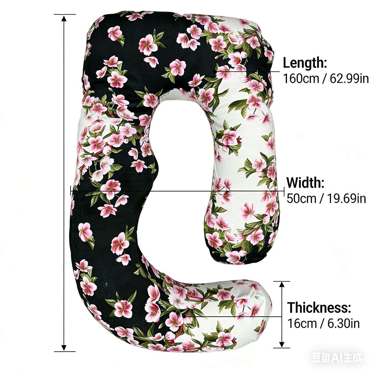 Large Flower-Shaped Full-Body Pregnancy Pillow U-Shaped Body Pillow C-Shaped Pregnancy Pillow
