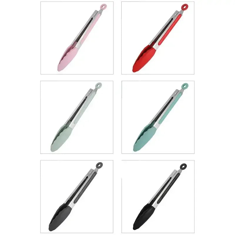 Food Grade Silicone Food Tong Non-Slip Kitchen BBQ Tools