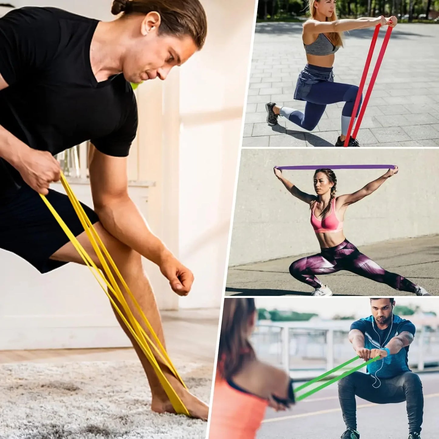Resistance Bands Set of 5 Pull Up Assist Bands Stretch