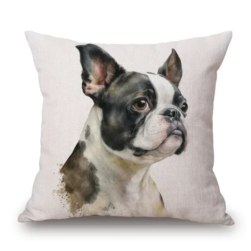 Dog Breed Collage Poster Art Cushion Cover Pillow Case