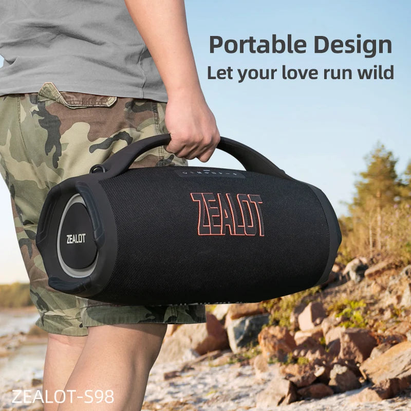 Zealot S98 Portable Bluetooth Speaker 160W Waterproof TWS Subwoofer