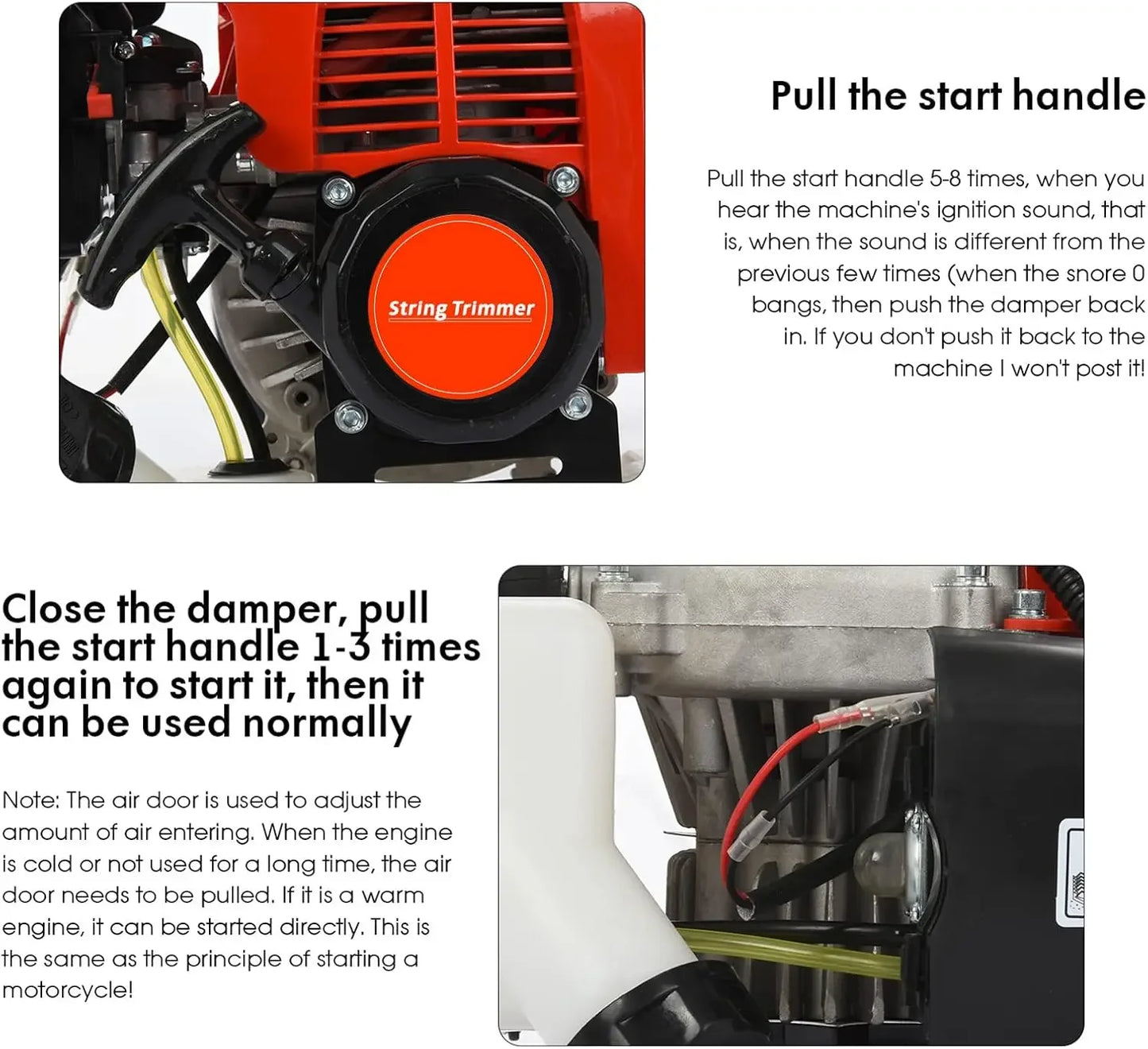 Lawn Mower 5 in 1 Weed Eater Hedge Trimmer 52cc Petrol