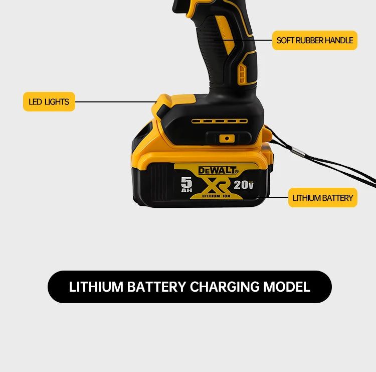 Dewalt DCD796 Compact Cordless Brushless Impact Drill LED Light Powerful Multi-functional Electric Power Tool 20V Battery