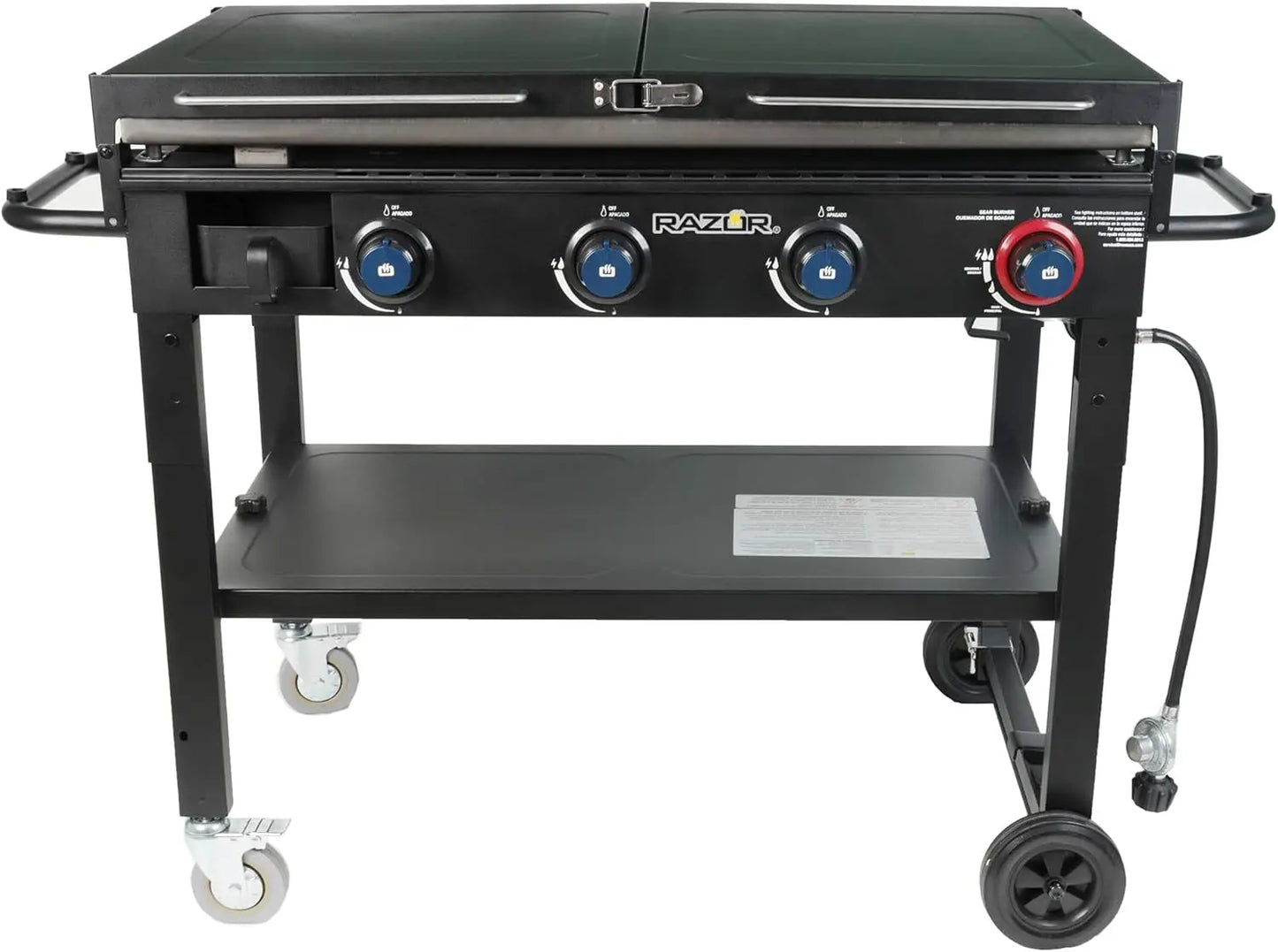 37Inch Outdoor Steel 4 Burner Propane Gas Grill Griddle